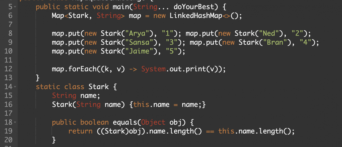 map equals hashcode