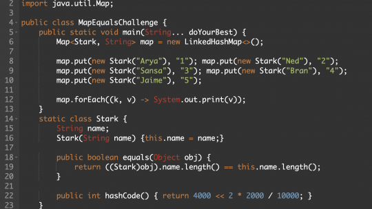 map equals hashcode