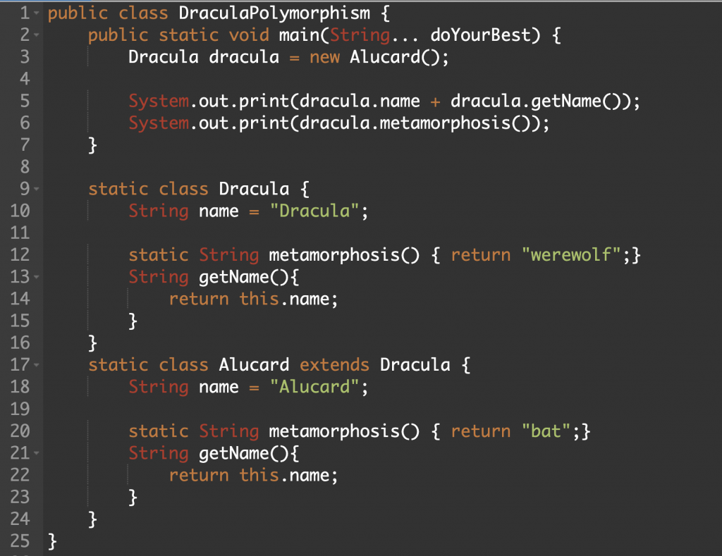 dracula polymorphism