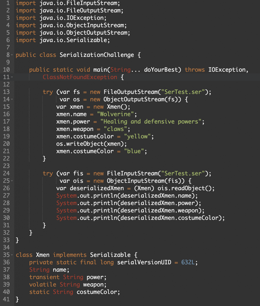 serializable file