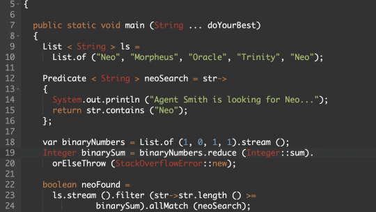 stream predicate search
