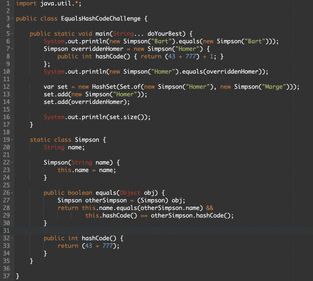 equals hashCode