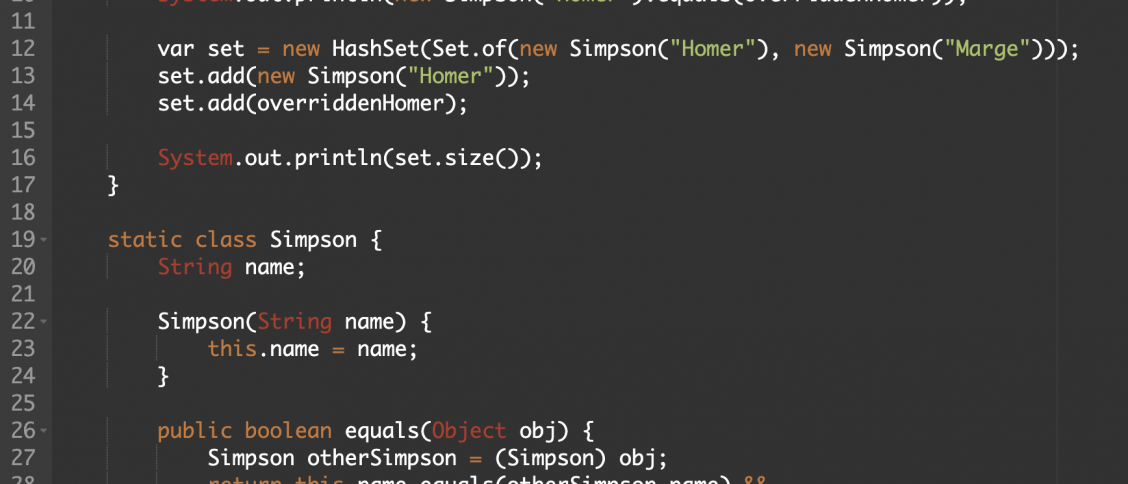 equals hashCode