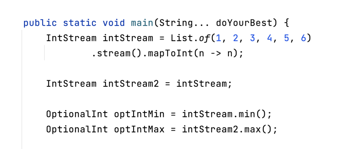 streams min max